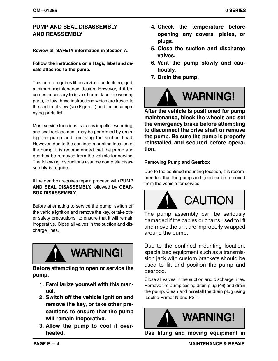 Pump and seal disassemblyand reassembly | Gorman-Rupp Pumps 08C1-GA 1026171 and up User Manual | Page 24 / 33