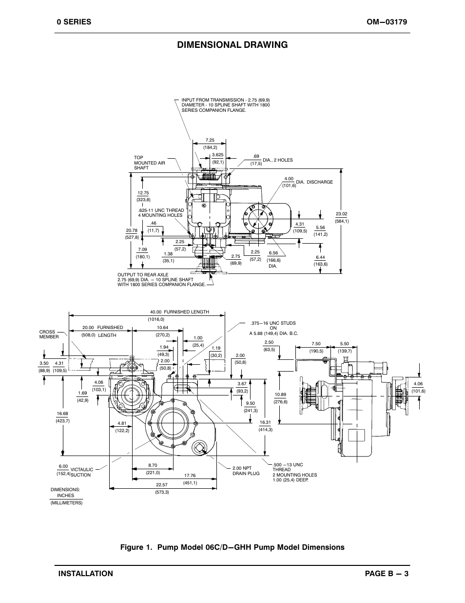 Dimensional drawing | Gorman-Rupp Pumps 06C1-GHH 1071445 and up User Manual | Page 10 / 48