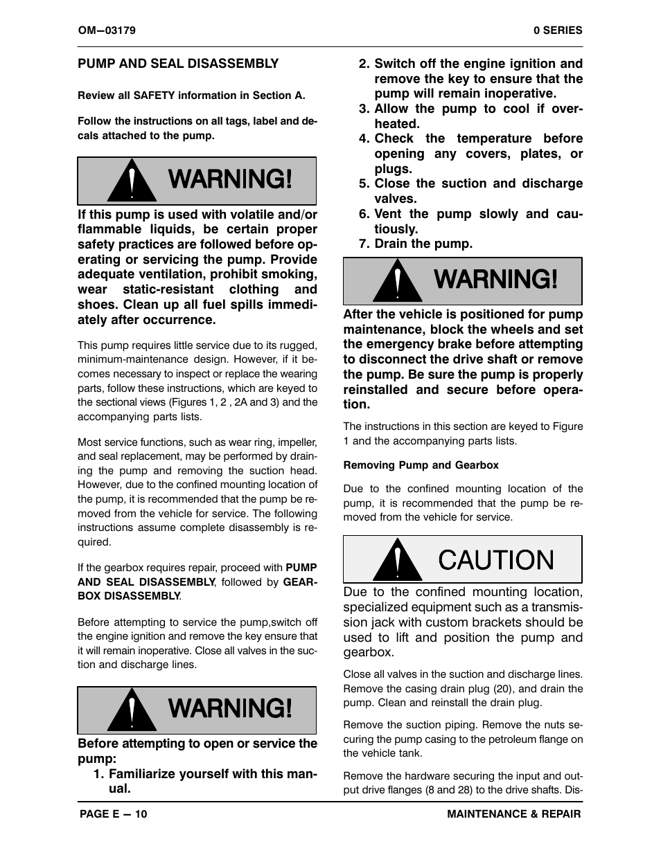 Pump and seal disassembly | Gorman-Rupp Pumps 06C1-GHH 1071445 and up User Manual | Page 35 / 48