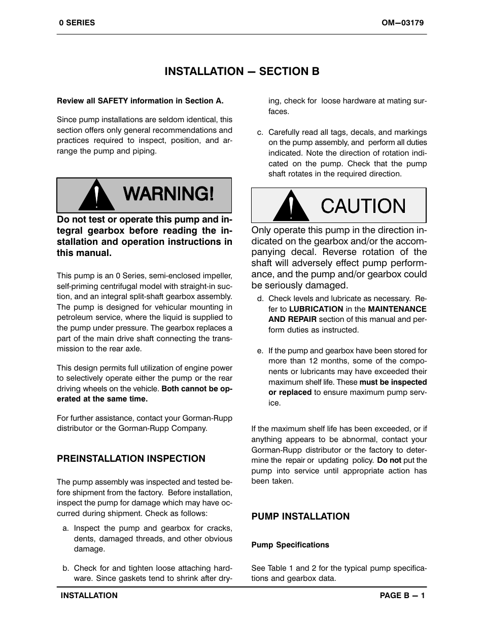 Installation - section b | Gorman-Rupp Pumps 06C1-GHH 1071445 and up User Manual | Page 8 / 48