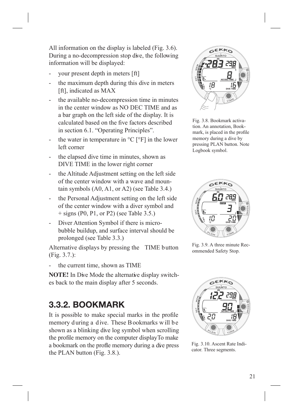 Bookmark | SUUNTO Gekko User Manual | Page 23 / 70