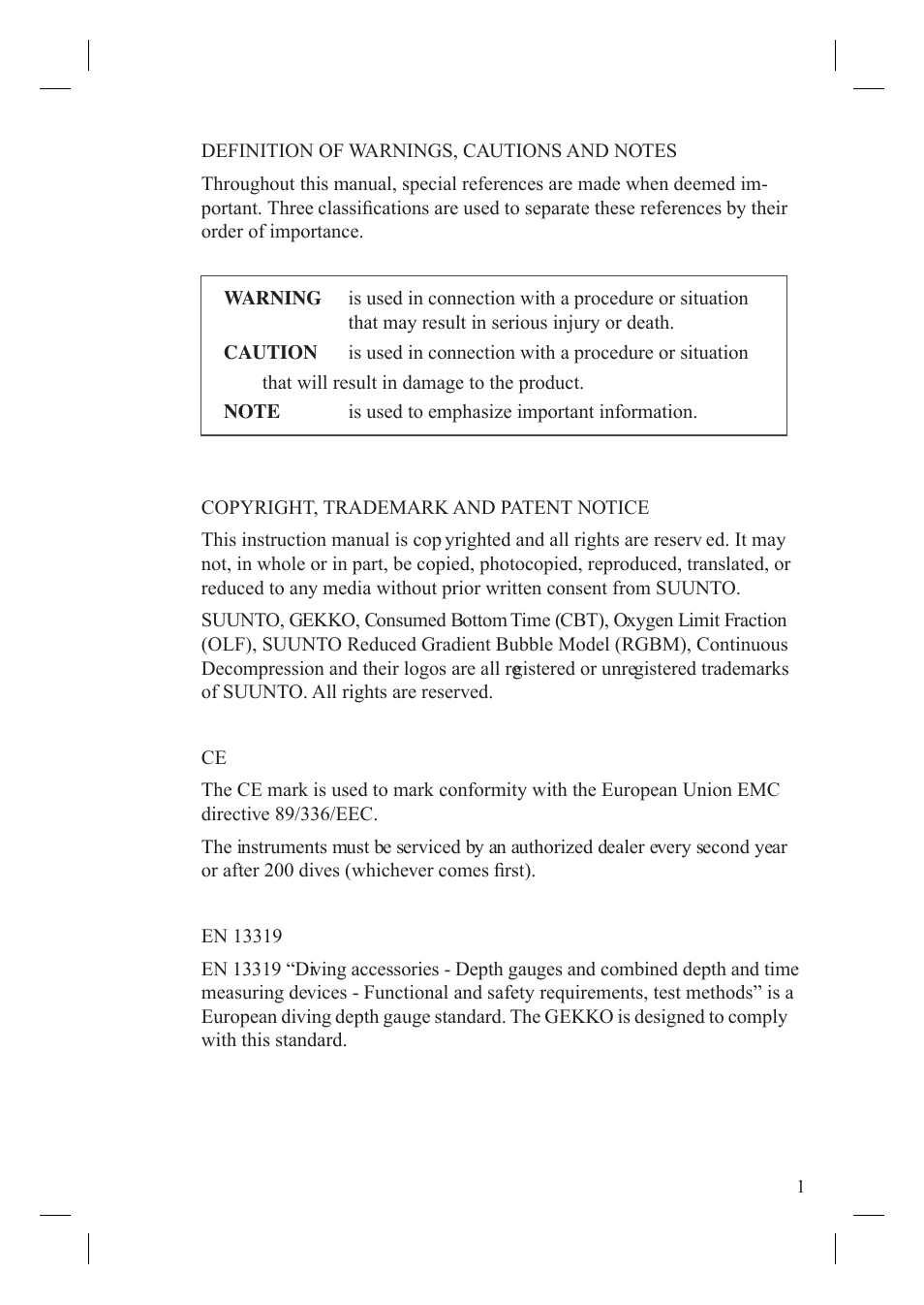 SUUNTO Gekko User Manual | Page 3 / 70