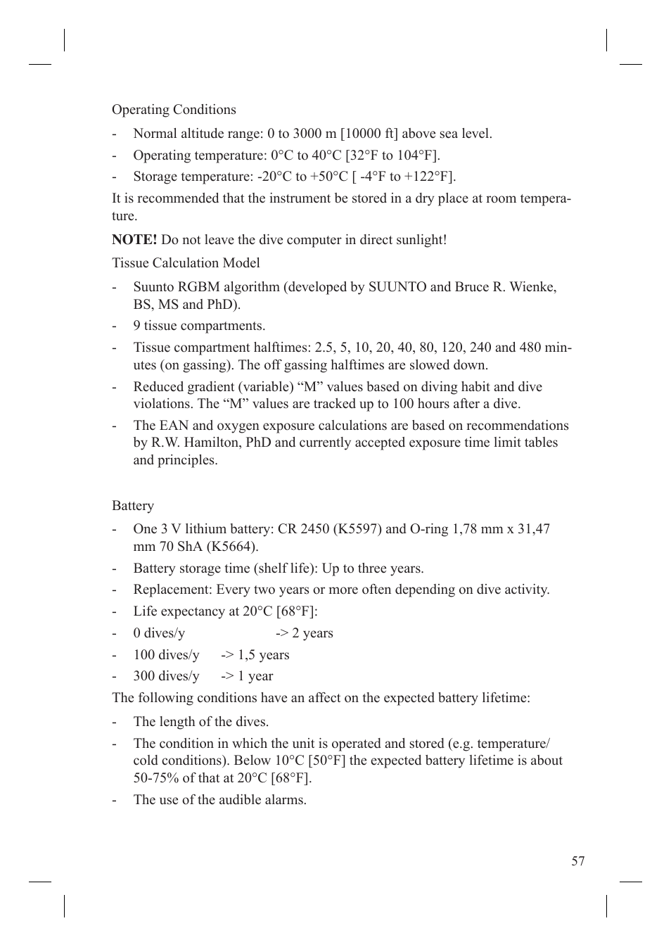 SUUNTO Gekko User Manual | Page 59 / 70