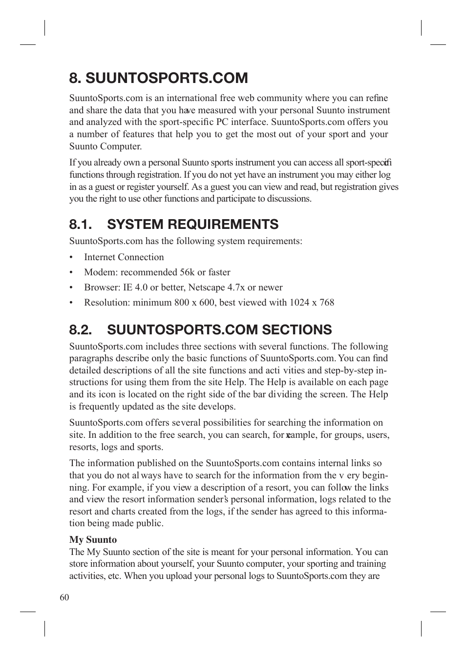 System requirements | SUUNTO Gekko User Manual | Page 62 / 70