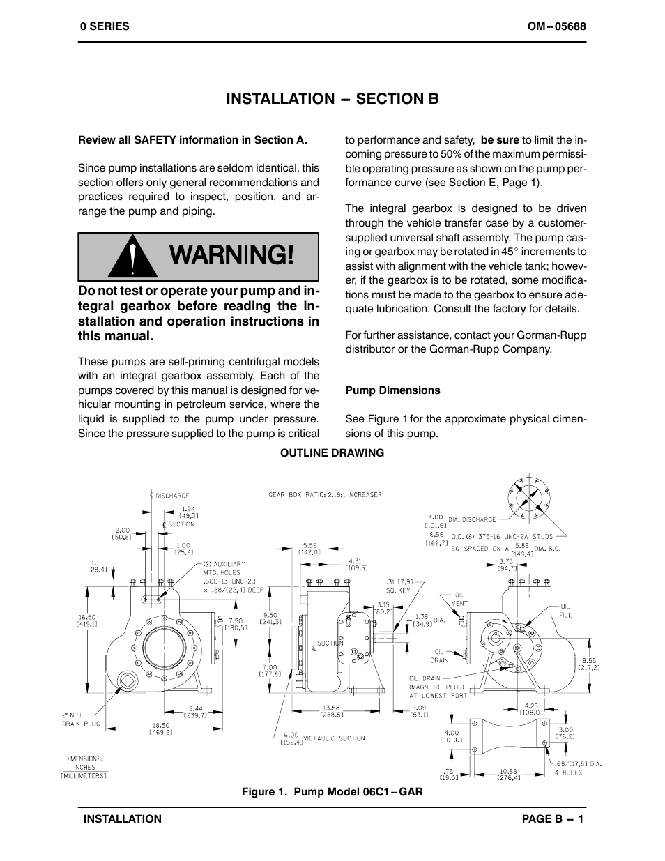 Installation | Gorman-Rupp Pumps 06C1-GAR 1289163 and up User Manual | Page 7 / 31