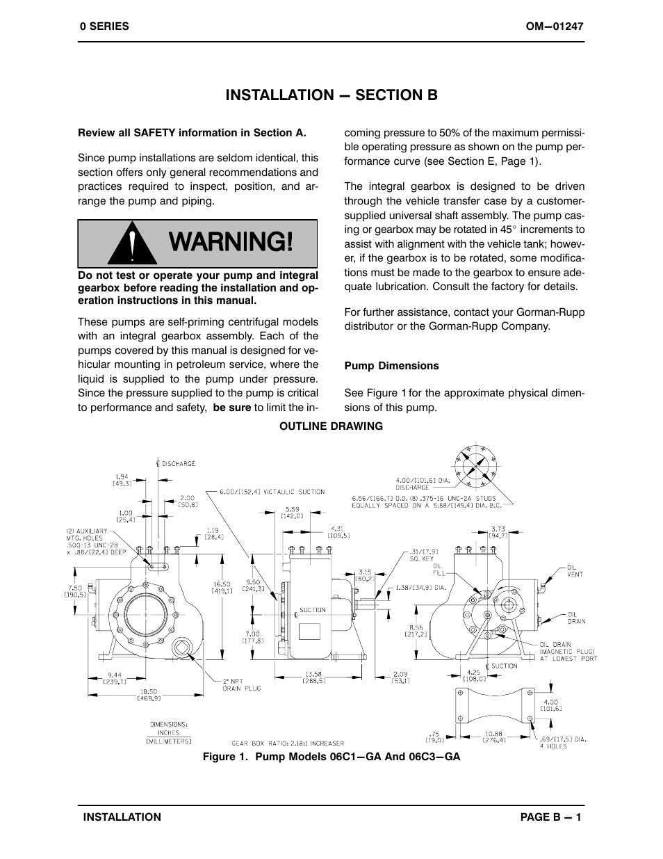 Installation - section b | Gorman-Rupp Pumps 06C1-GA 1005575 and up User Manual | Page 8 / 32