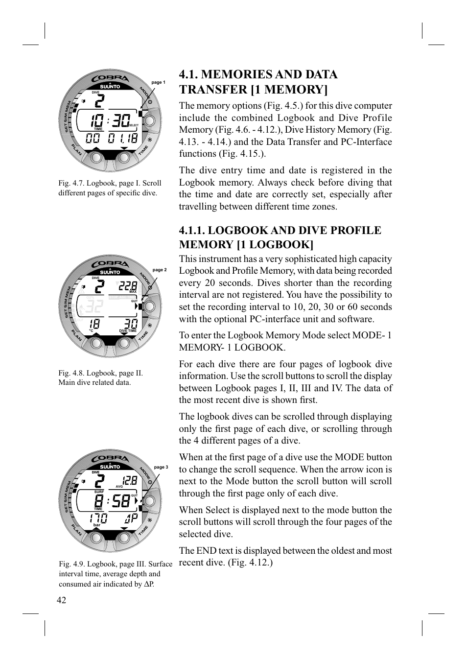 SUUNTO Cobra User Manual | Page 44 / 78