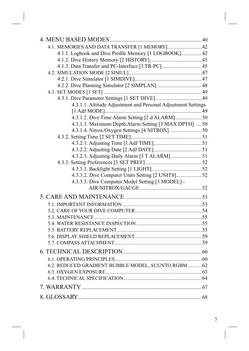 SUUNTO Cobra User Manual | Page 9 / 78