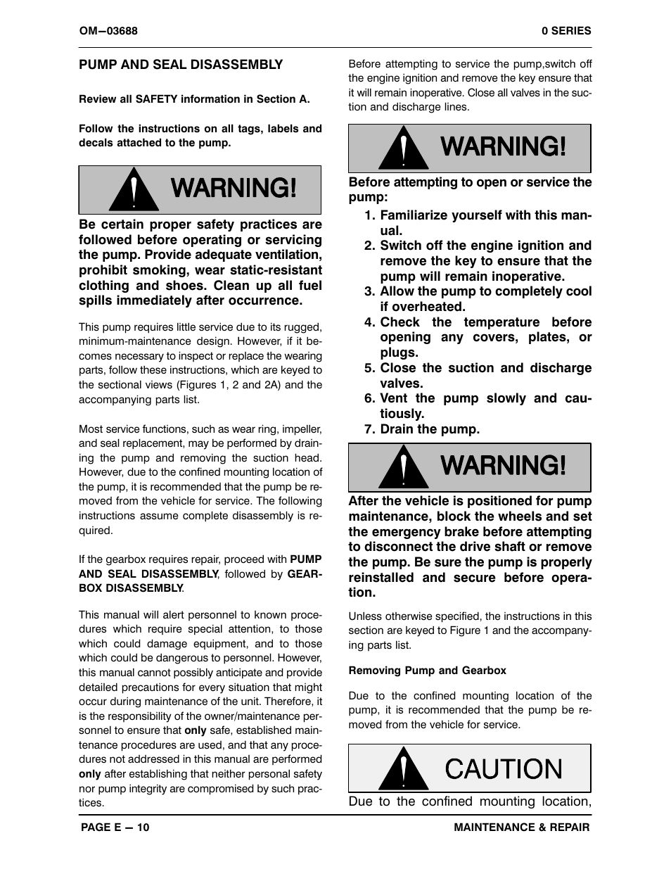 Pump and seal disassembly | Gorman-Rupp Pumps 04E1-GHH 1076270 and up User Manual | Page 35 / 48