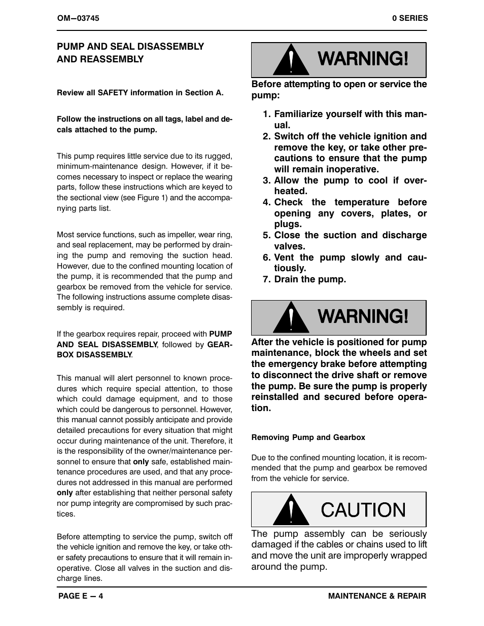 Pump and seal disassemblyand reassembly | Gorman-Rupp Pumps 04E1-GA 1171927 and up User Manual | Page 24 / 33