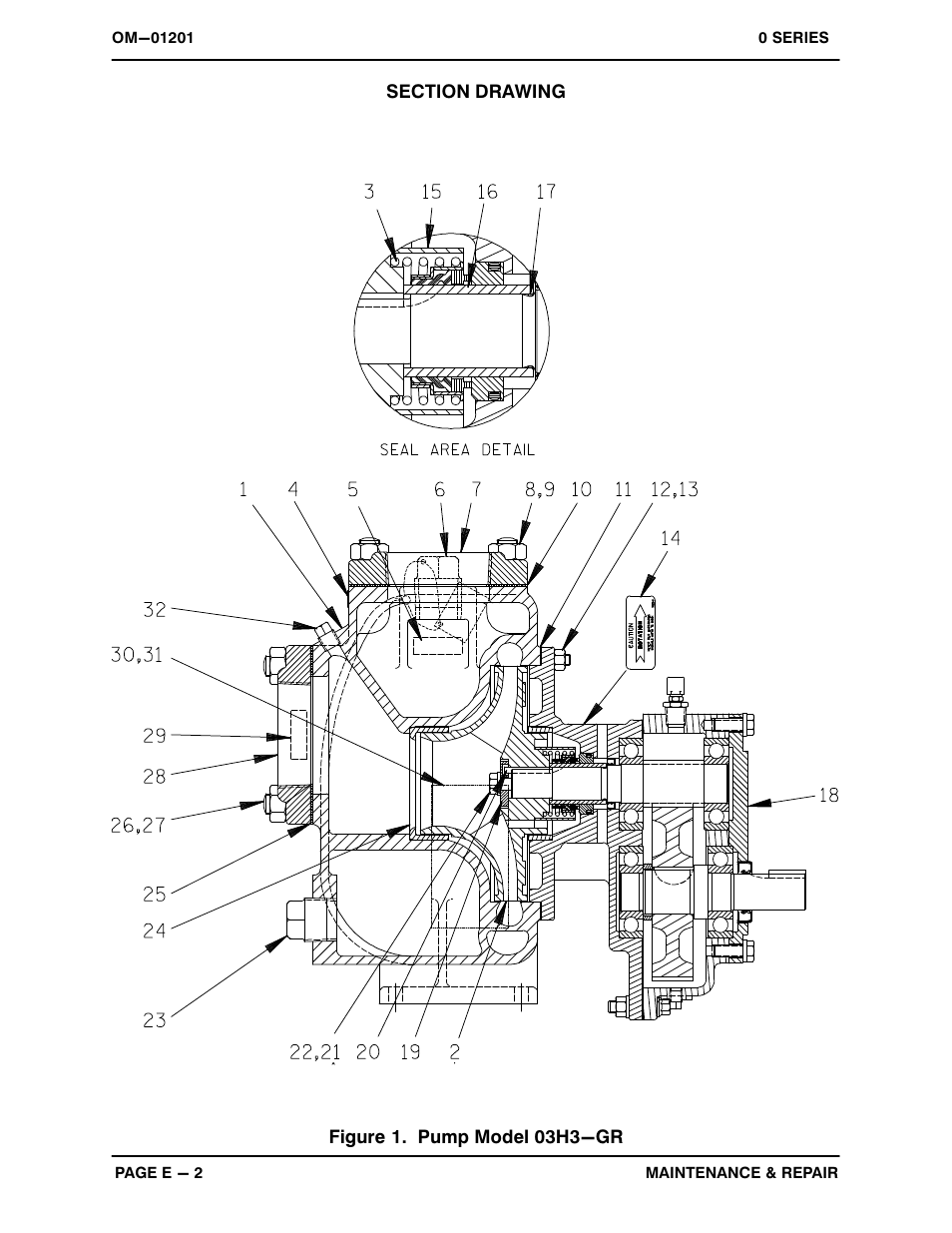 Figure 1. pump model 03h3−gr | Gorman-Rupp Pumps 03H3-GR 285579 and up User Manual | Page 22 / 34