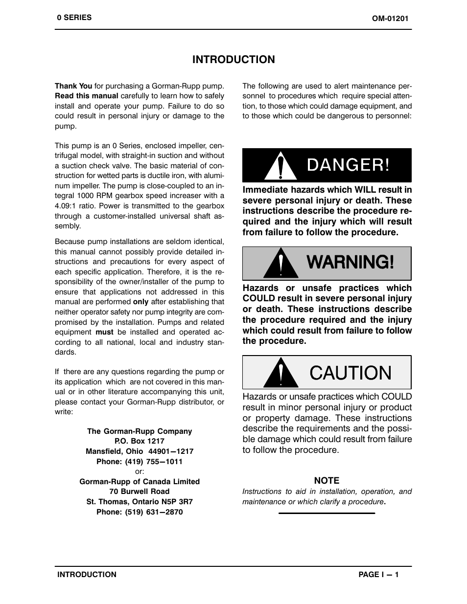 Introduction | Gorman-Rupp Pumps 03H3-GR 285579 and up User Manual | Page 5 / 34