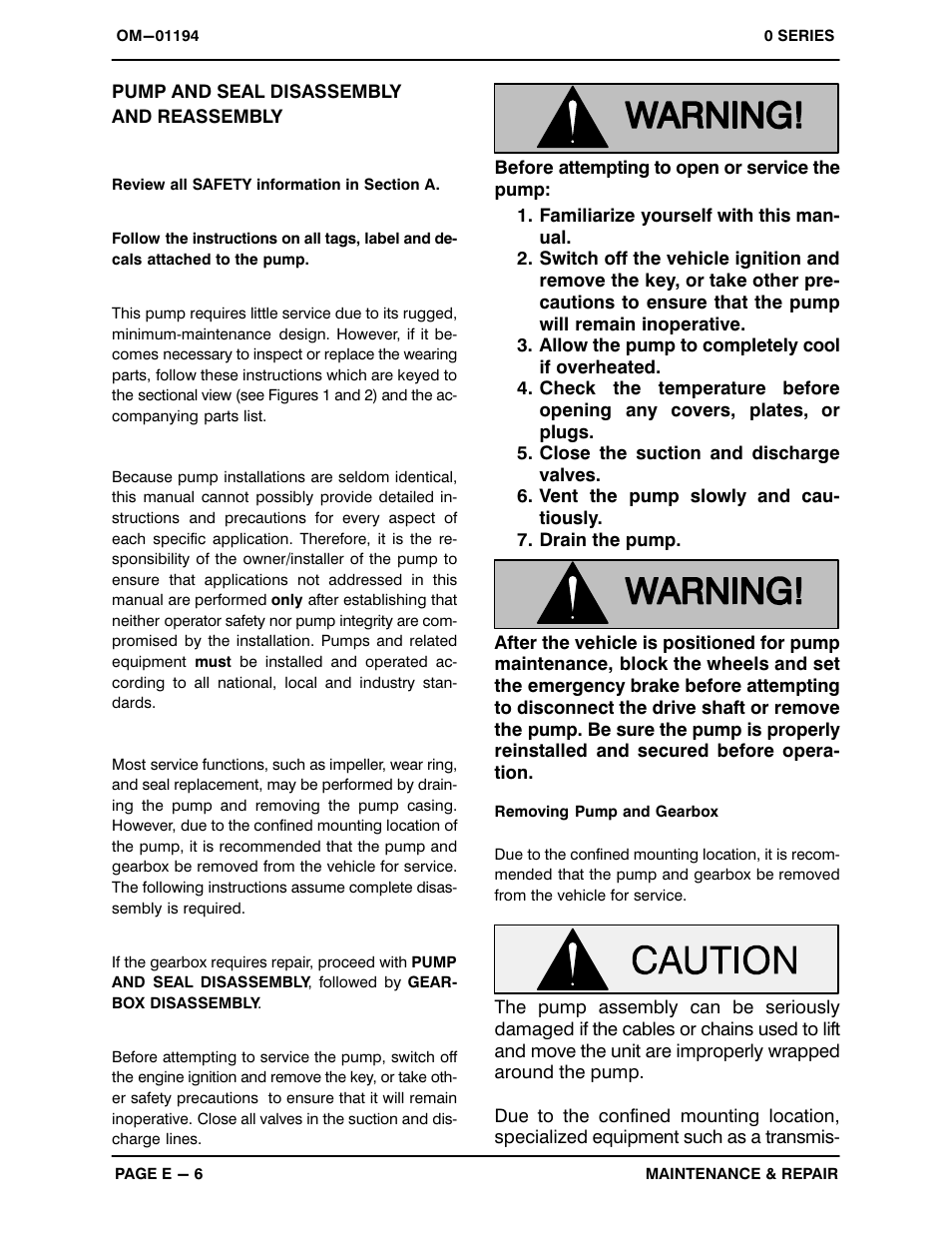 Pump and seal disassembly and reassembly | Gorman-Rupp Pumps 03H1-GR 287634 and up User Manual | Page 26 / 34