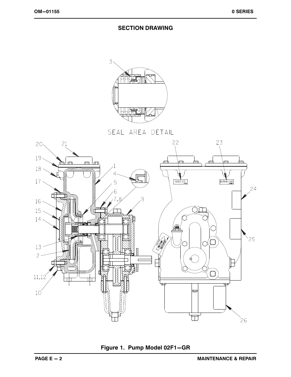 Figure 1. pump model 02f1-gr | Gorman-Rupp Pumps 02F1-GR 642659 and up User Manual | Page 22 / 35