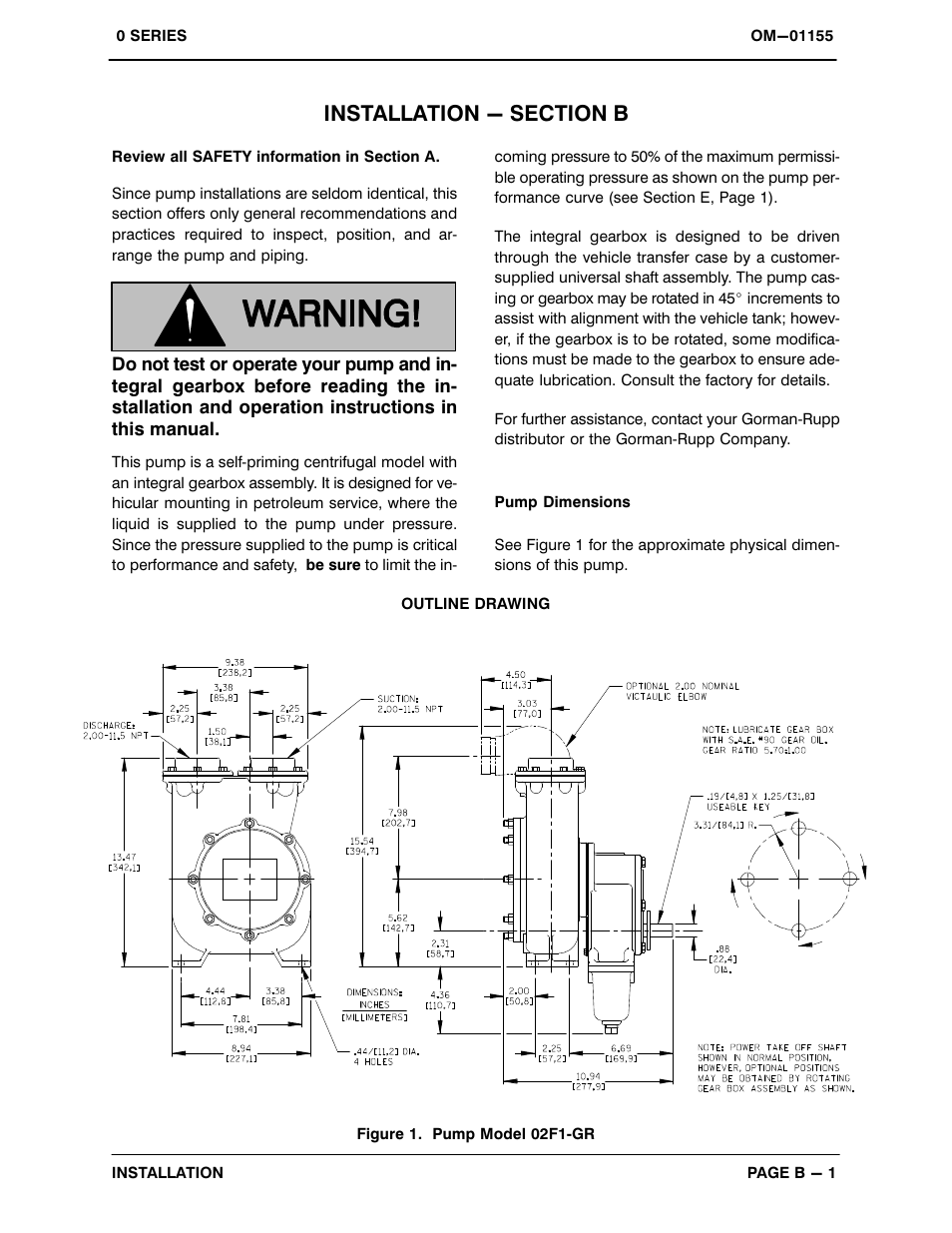 Installation - section b | Gorman-Rupp Pumps 02F1-GR 642659 and up User Manual | Page 8 / 35