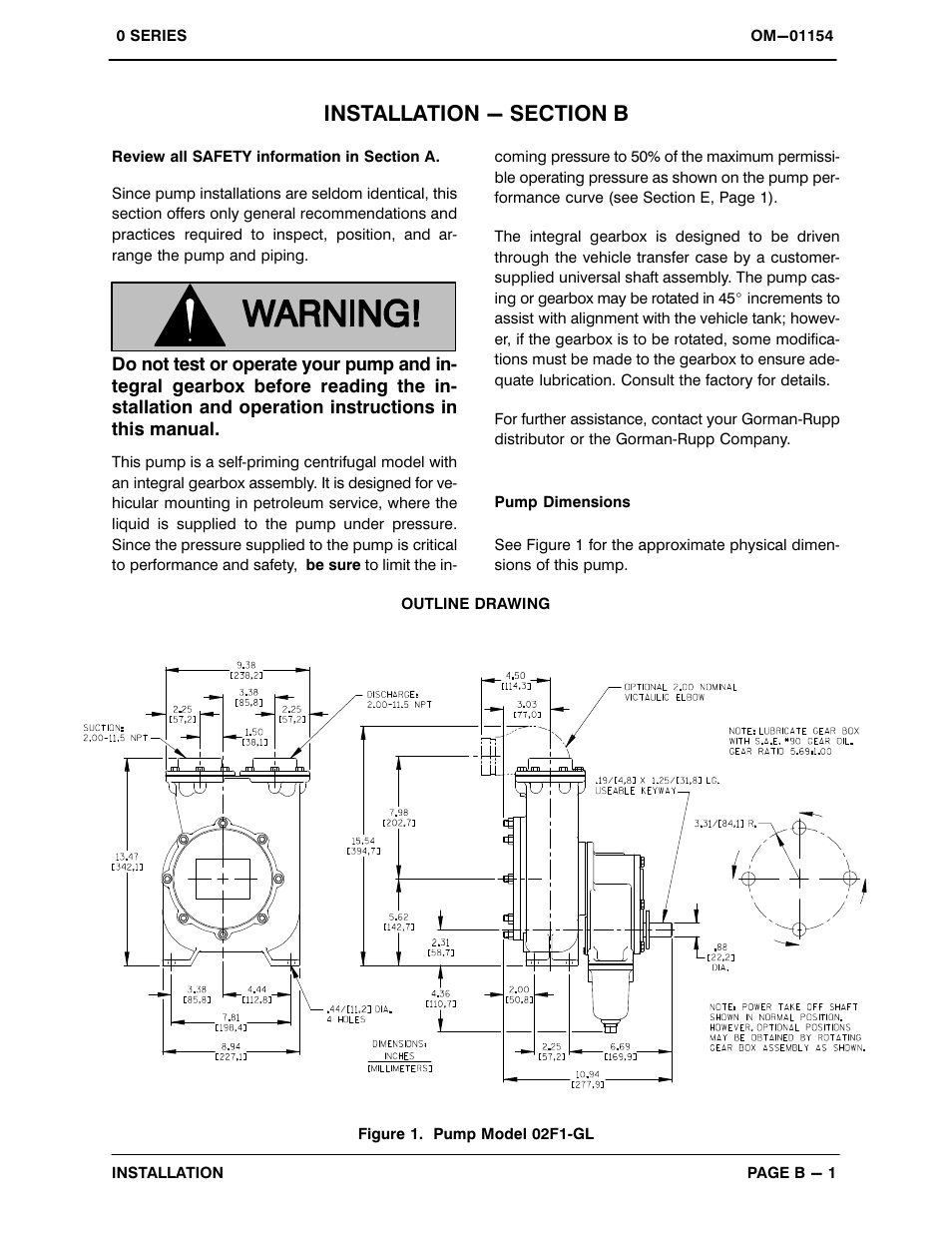 Installation - section b | Gorman-Rupp Pumps 02F1-GL 654607 and up User Manual | Page 8 / 35
