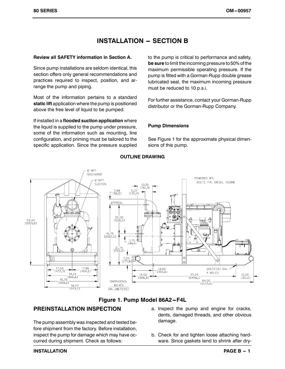 Installation | Gorman-Rupp Pumps 86A2-F4L 1242877 thru 1322537 User Manual | Page 8 / 37