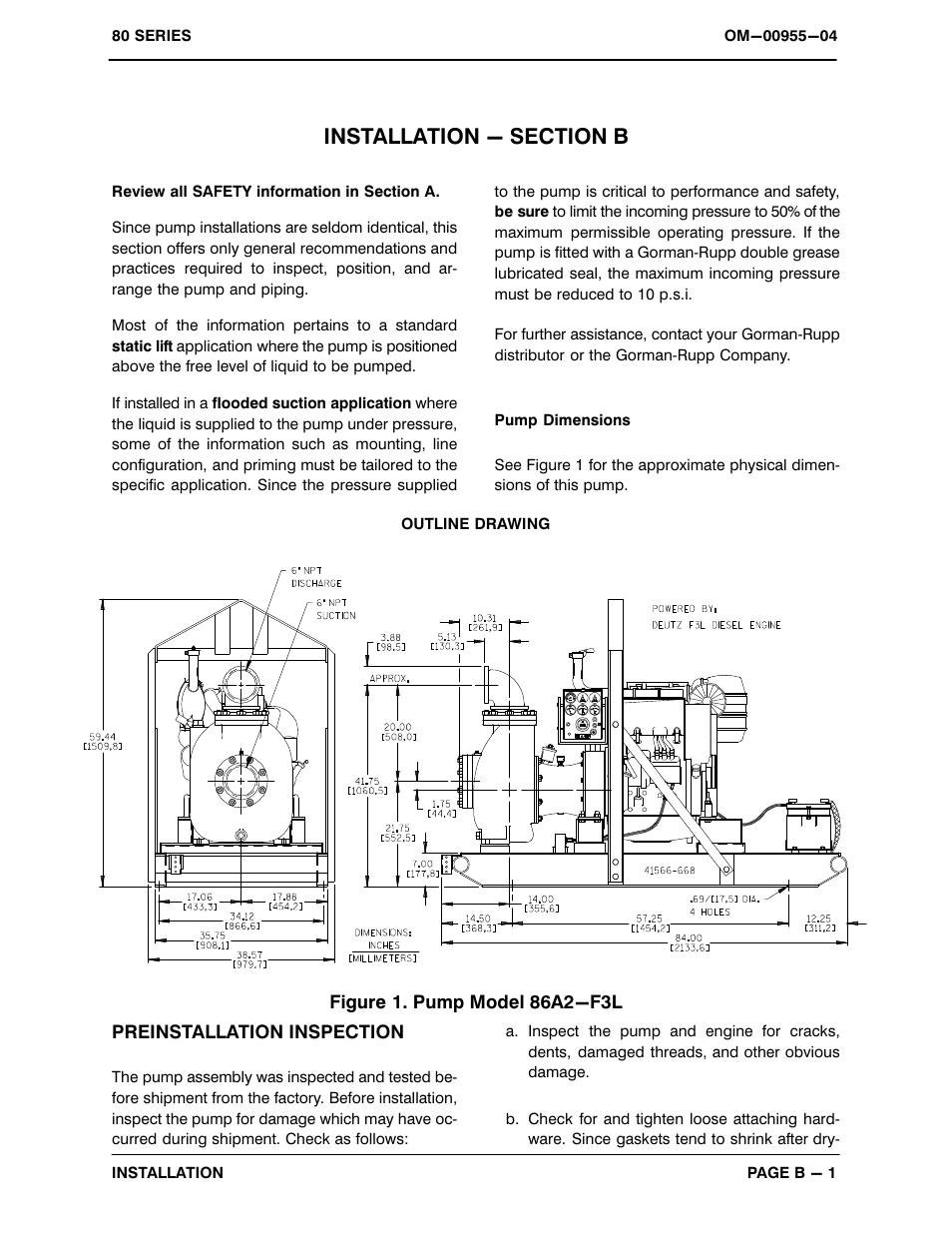 Installation - section b | Gorman-Rupp Pumps 86A2-F3L 1022351 and up User Manual | Page 8 / 32