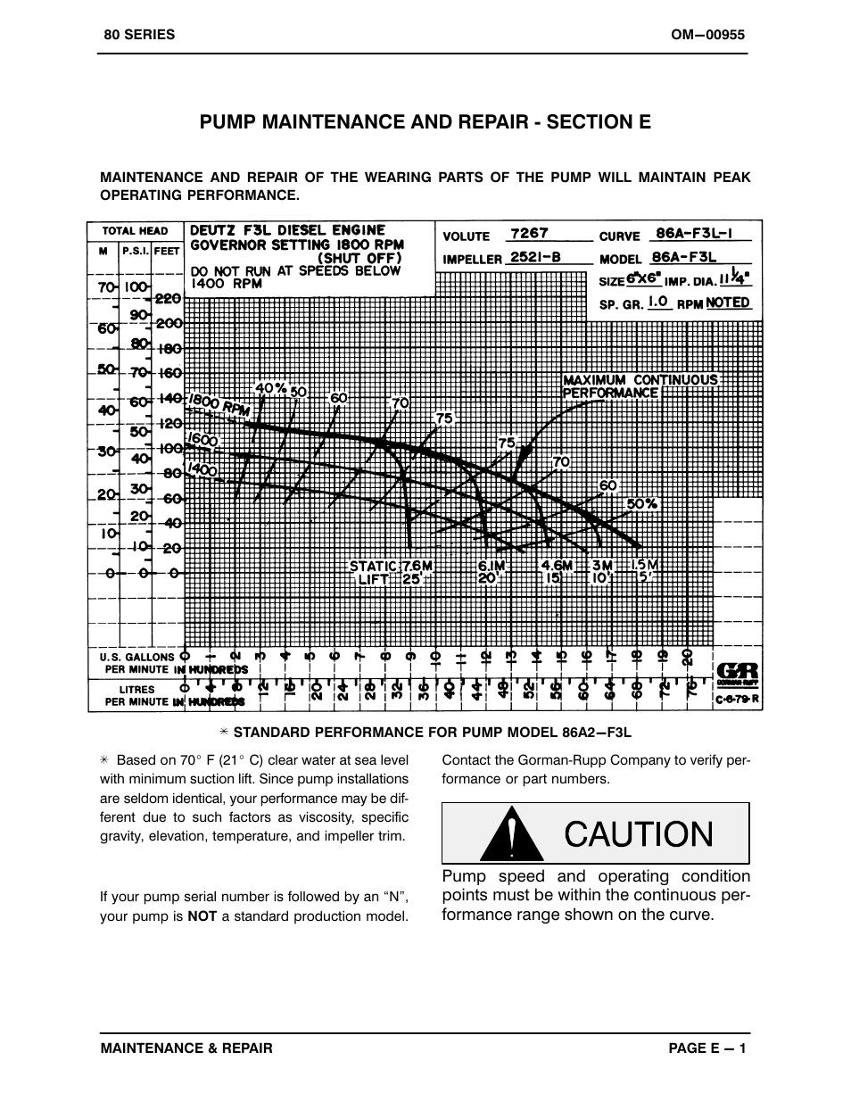 Pump maintenance and repair - section e | Gorman-Rupp Pumps 86A2-F3L 1330589 and up User Manual | Page 21 / 36