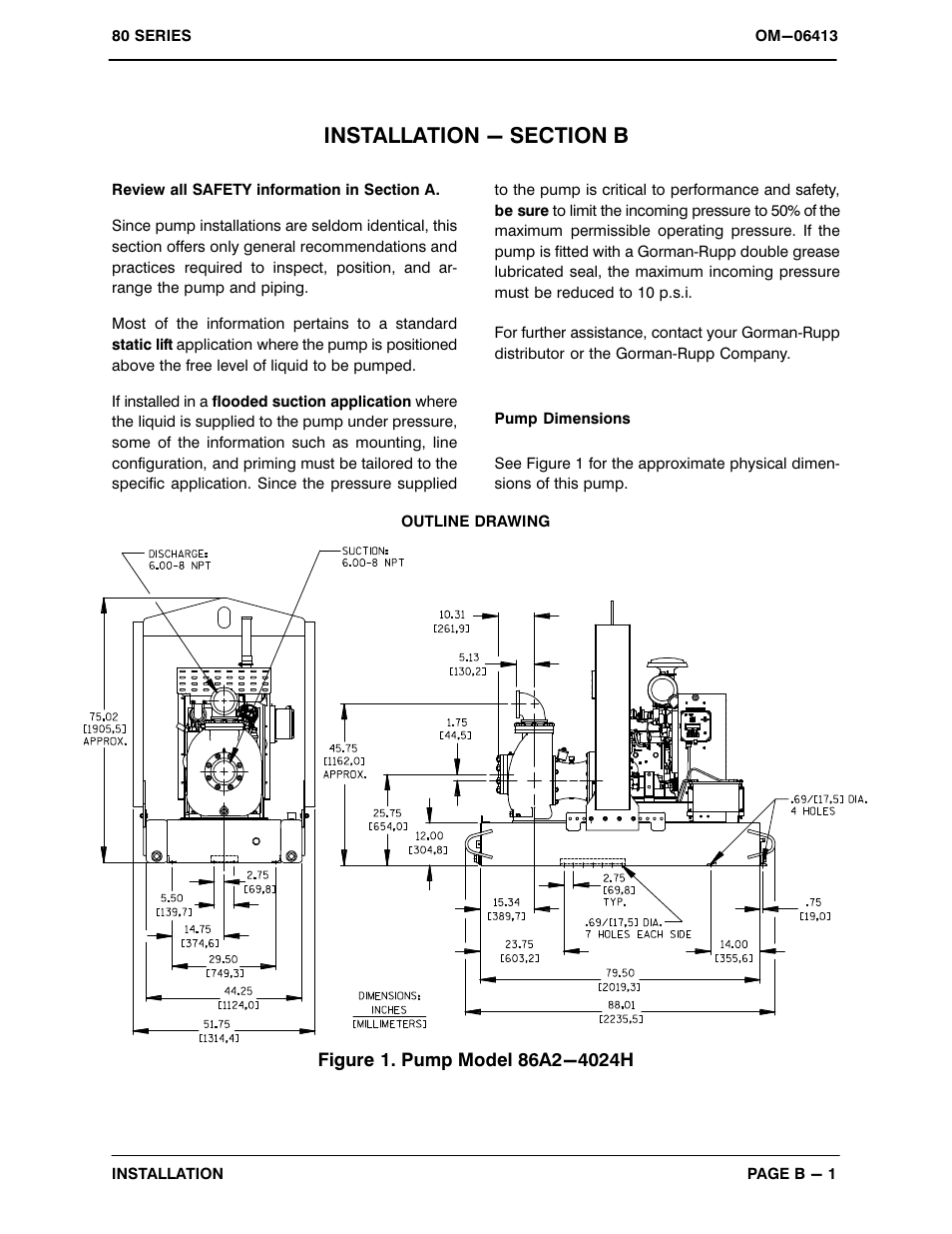 Installation - section b | Gorman-Rupp Pumps 86A2-4024H 1535998 and up User Manual | Page 8 / 36