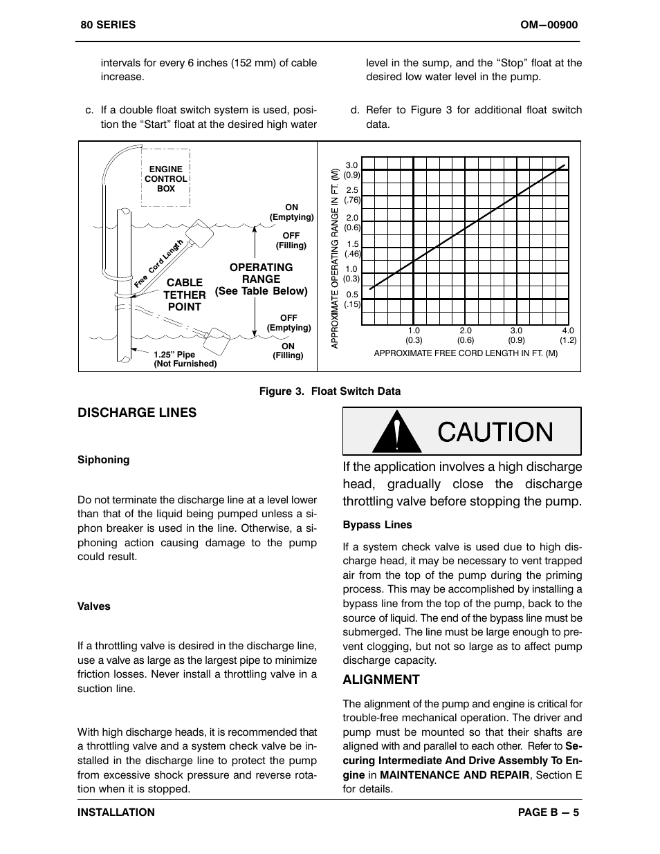 Discharge lines, Alignment | Gorman-Rupp Pumps 84A2-F3L 1348524 and up User Manual | Page 12 / 37