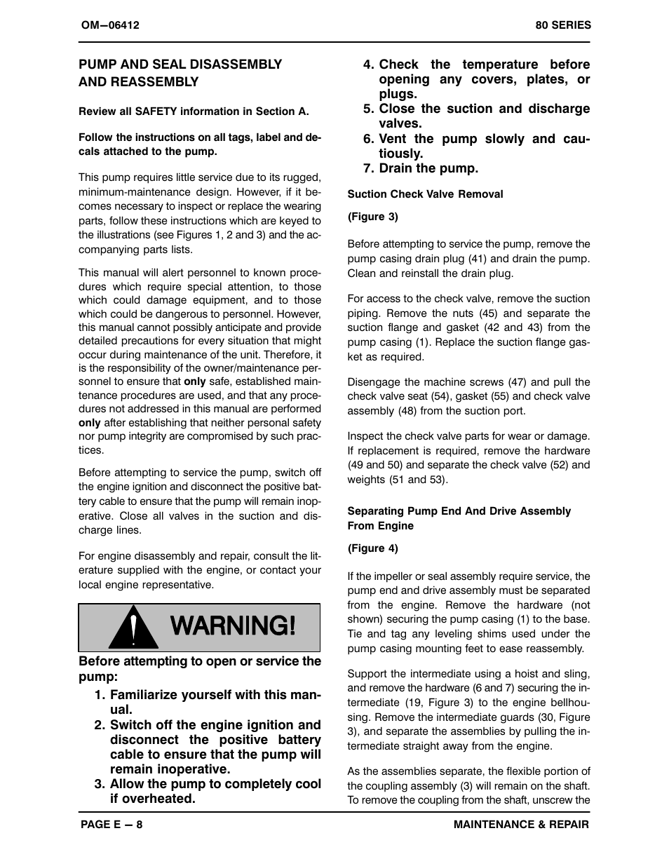 Pump and seal disassemblyand reassembly | Gorman-Rupp Pumps 84A2-4024H 1488564 and up User Manual | Page 27 / 36