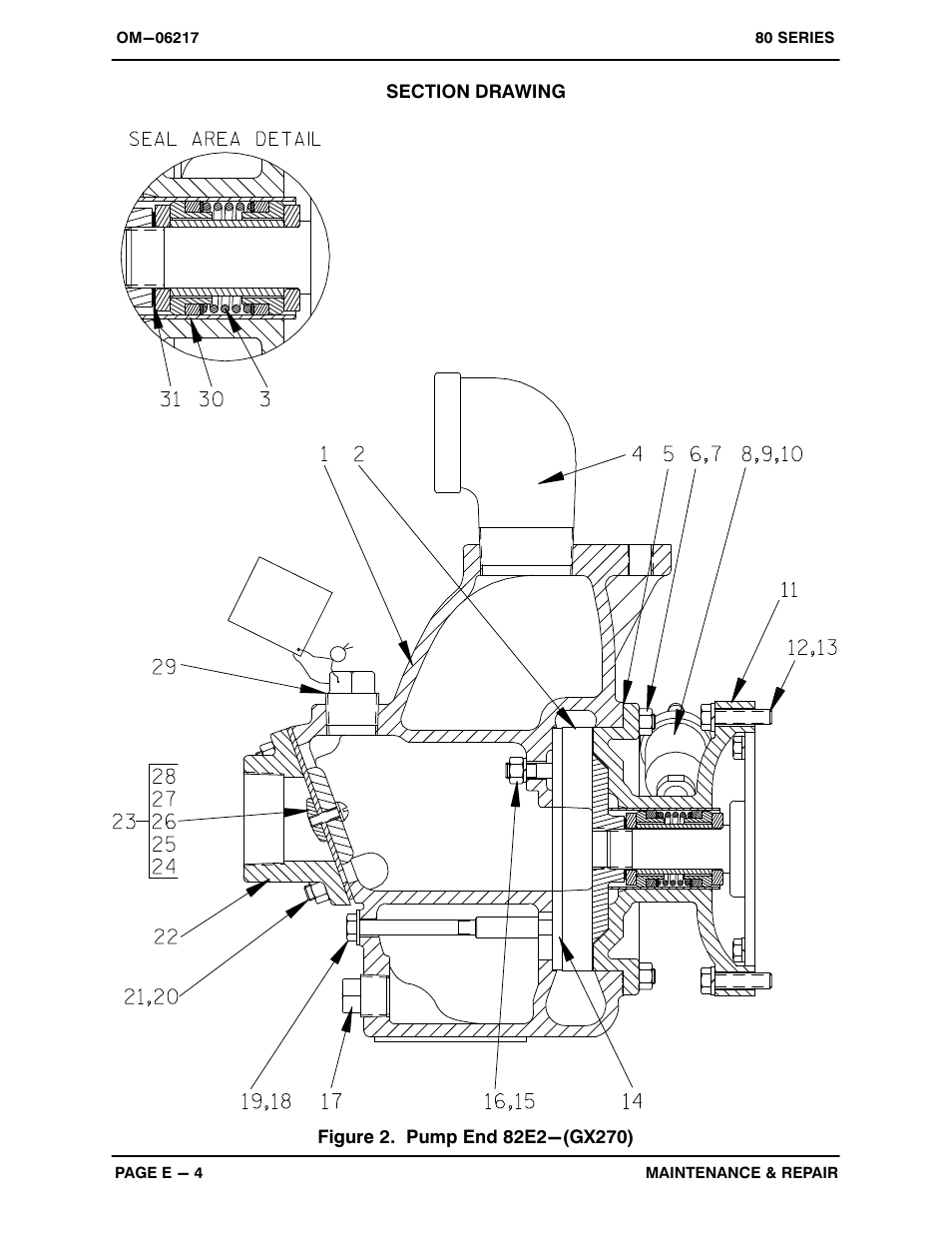 Gorman-Rupp Pumps 82E2-GX270 1451696 and up User Manual | Page 22 / 29