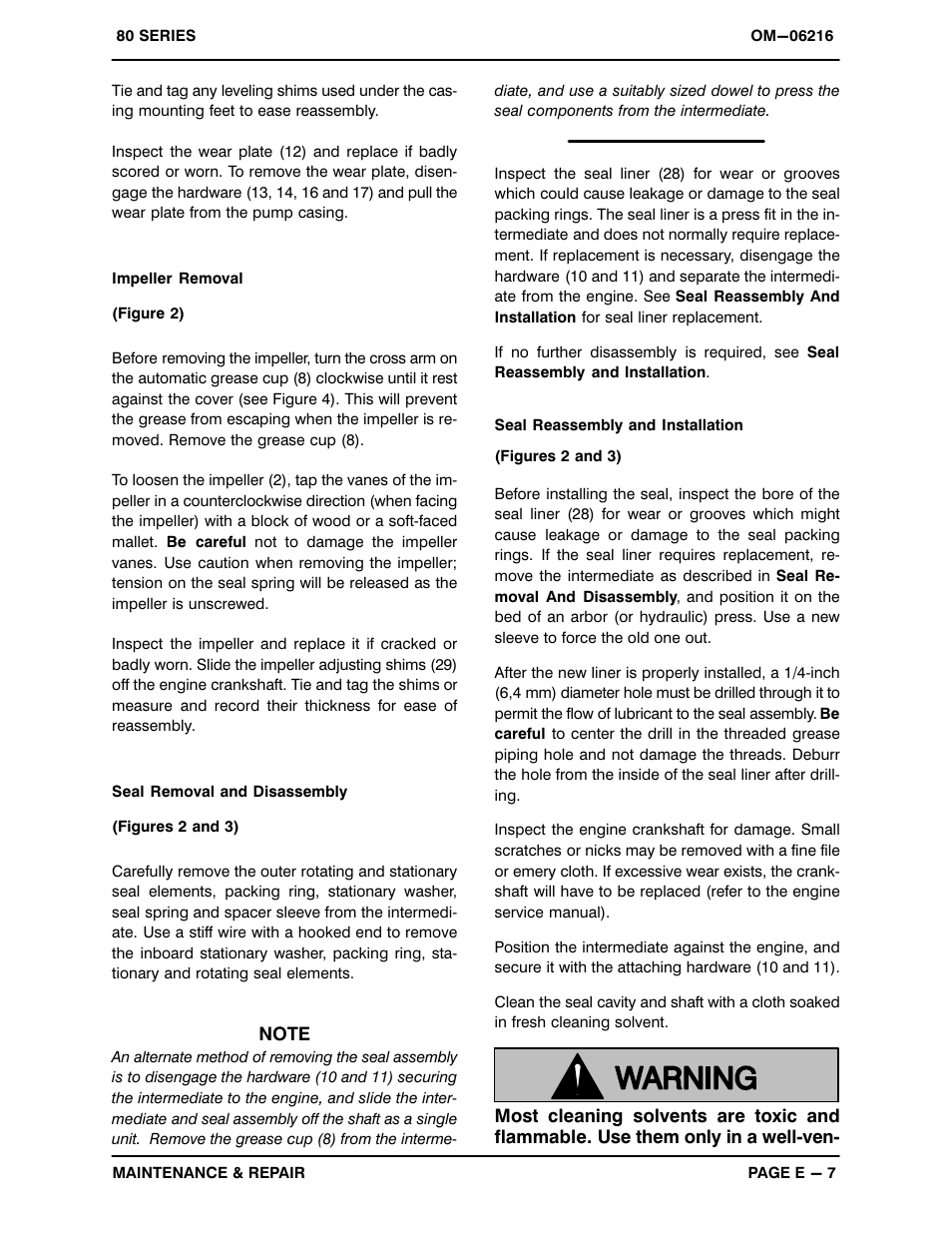 Gorman-Rupp Pumps 82E2-GX270 1451696 and up User Manual | Page 25 / 29