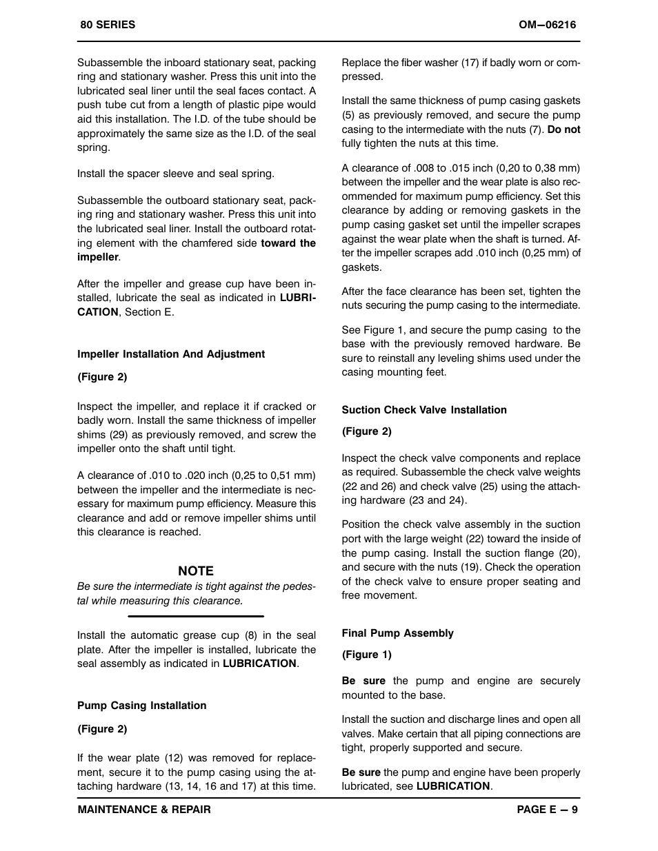 Gorman-Rupp Pumps 82E2-GX270 1451696 and up User Manual | Page 27 / 29