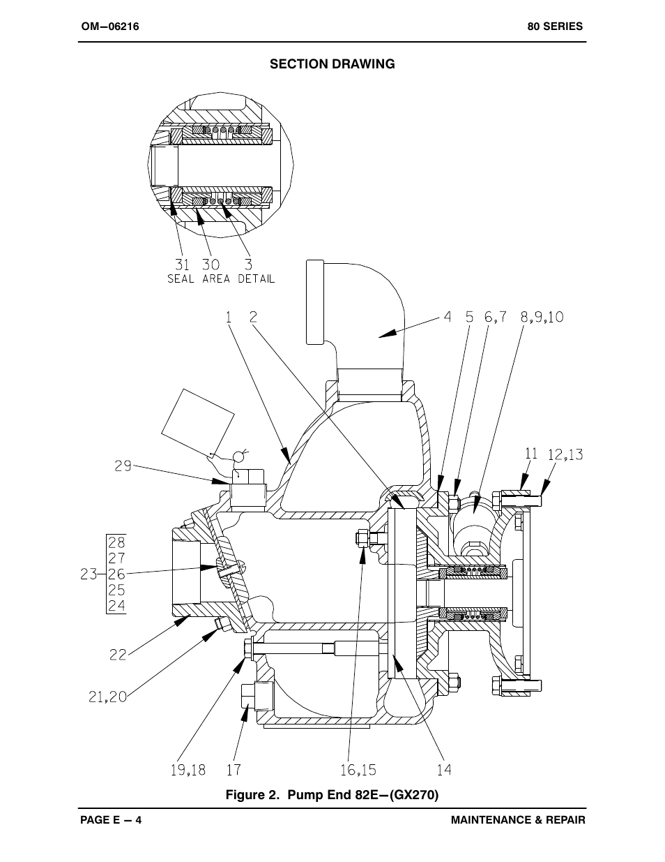 Gorman-Rupp Pumps 82E-GX270 1501111 and up User Manual | Page 22 / 29