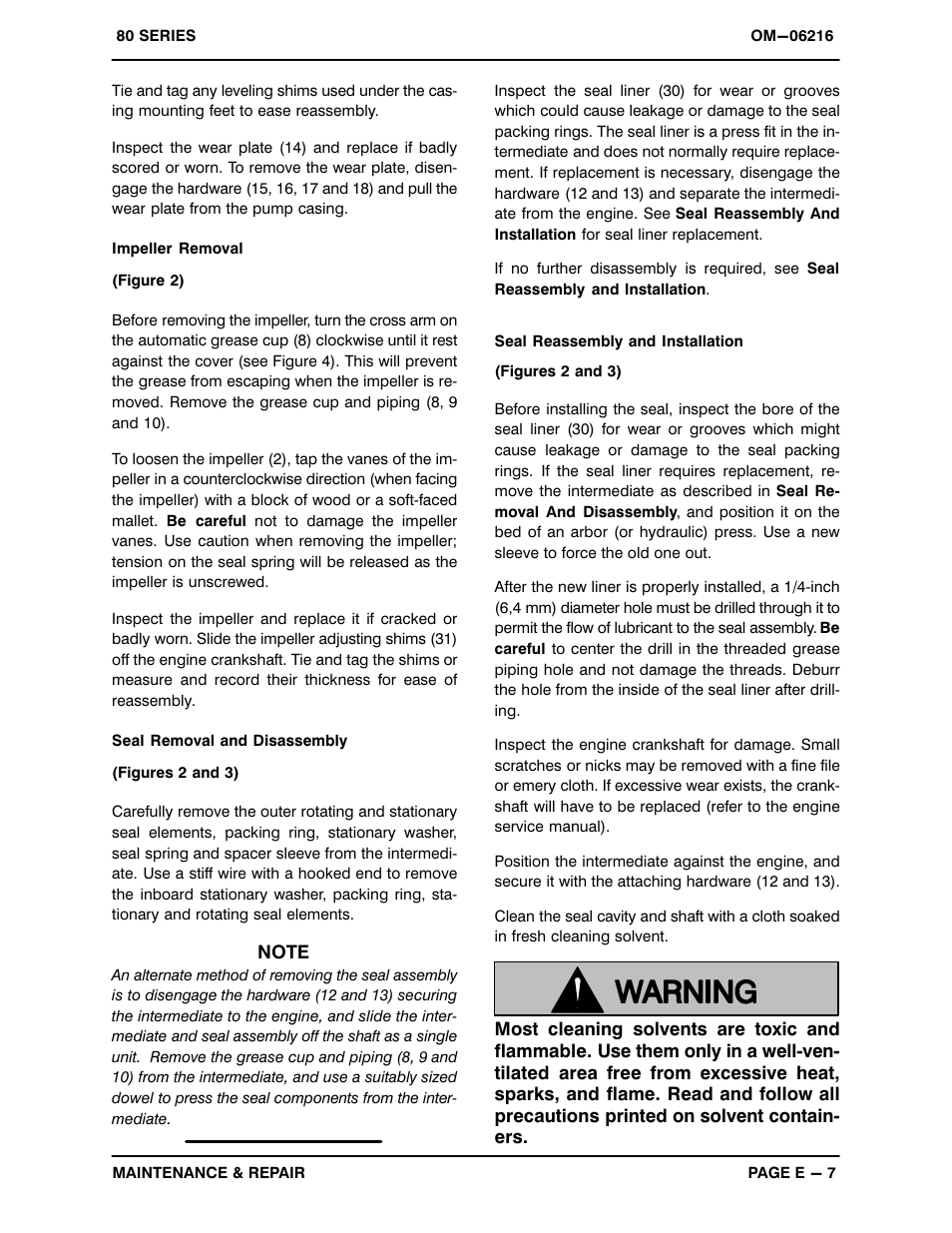 Gorman-Rupp Pumps 82E-GX270 1501111 and up User Manual | Page 25 / 29