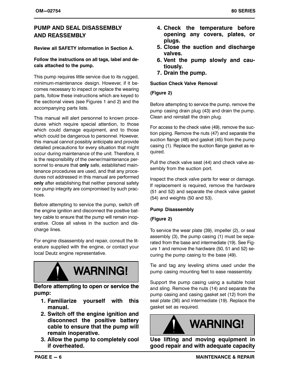 Pump and seal disassemblyand reassembly | Gorman-Rupp Pumps 810A2-F6L All serial numbers User Manual | Page 25 / 33