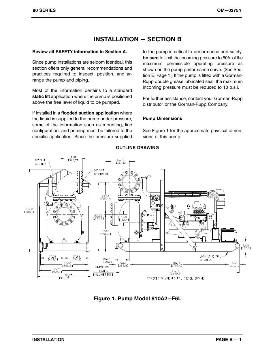 Installation - section b | Gorman-Rupp Pumps 810A2-F6L All serial numbers User Manual | Page 8 / 33