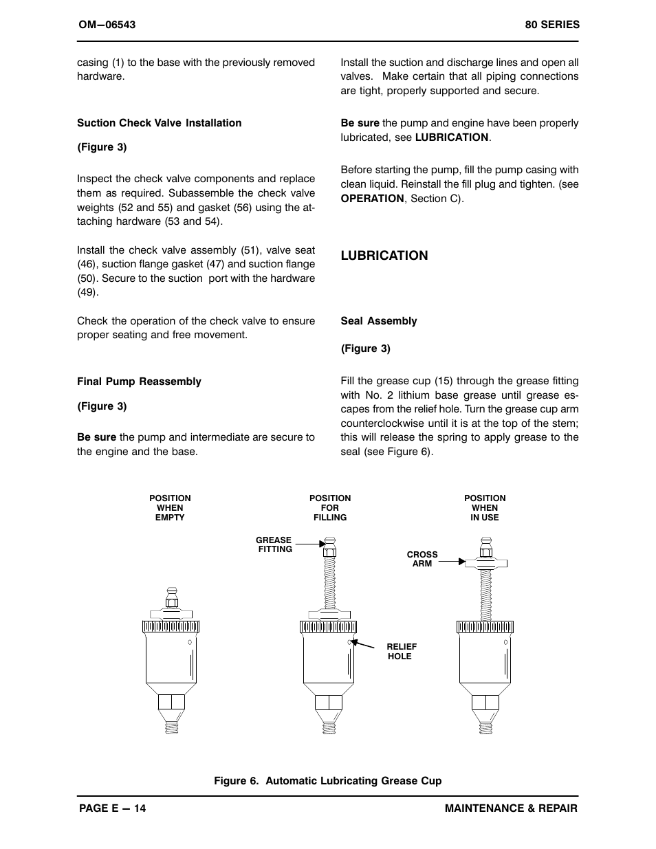 Lubrication | Gorman-Rupp Pumps 810A2-4045T 1529947 and up User Manual | Page 34 / 36