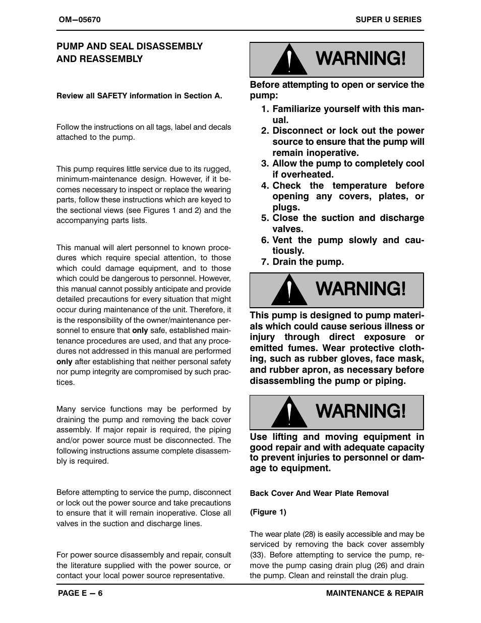 Pump and seal disassembly and reassembly | Gorman-Rupp Pumps U6B65S-B 1289655 and up User Manual | Page 29 / 40