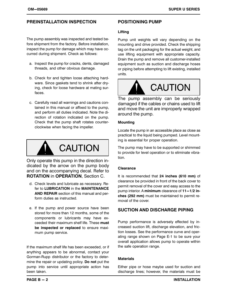 Gorman-Rupp Pumps U6B60S-B 1289612 and up User Manual | Page 9 / 41