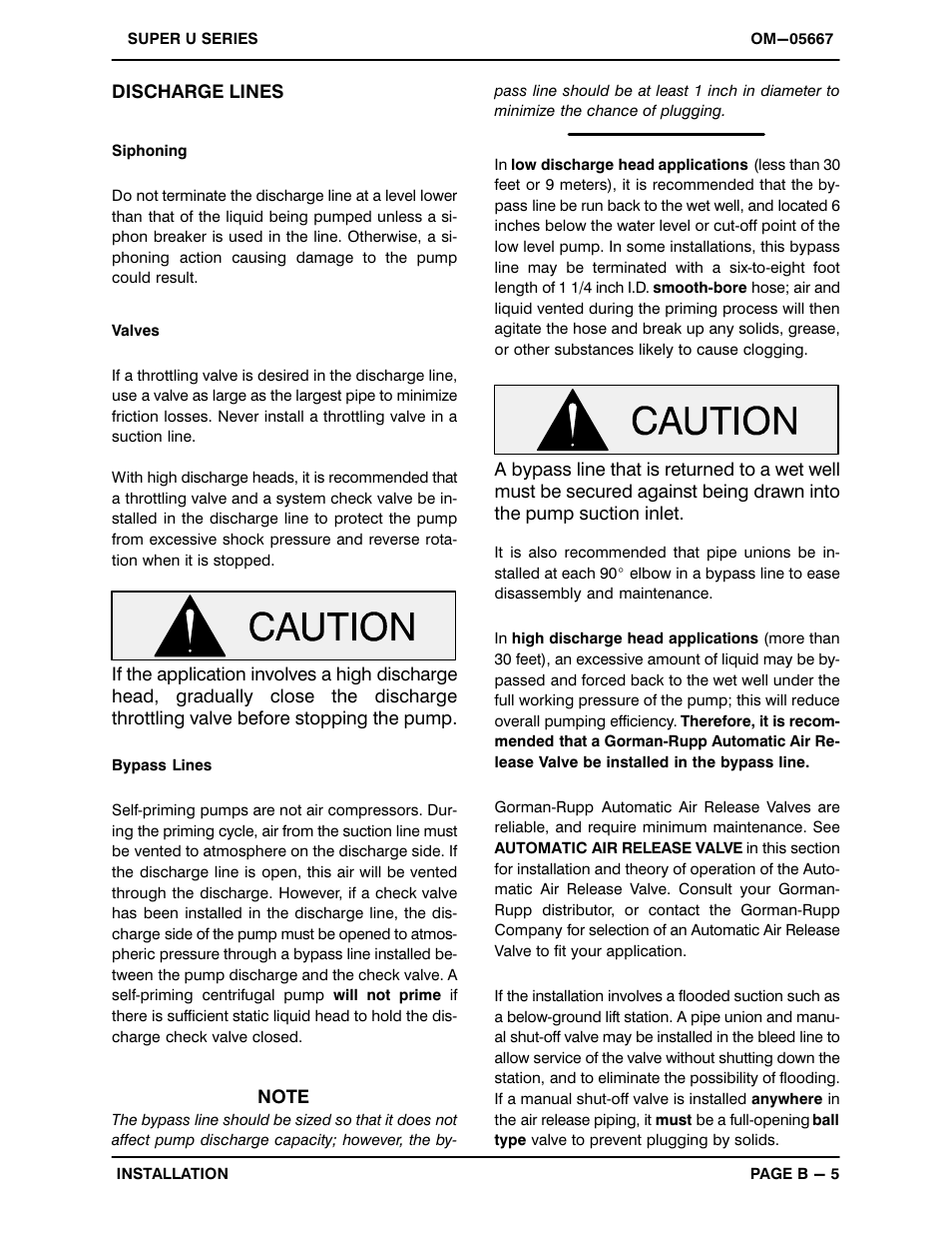 Gorman-Rupp Pumps U4B65S-B 1298951 and up User Manual | Page 12 / 39