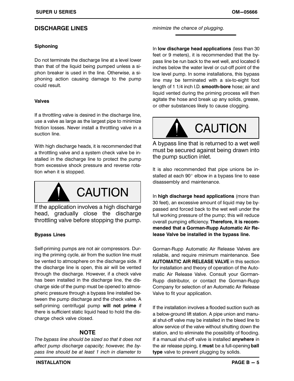 Gorman-Rupp Pumps U4B60S-B 1289525 and up User Manual | Page 12 / 41