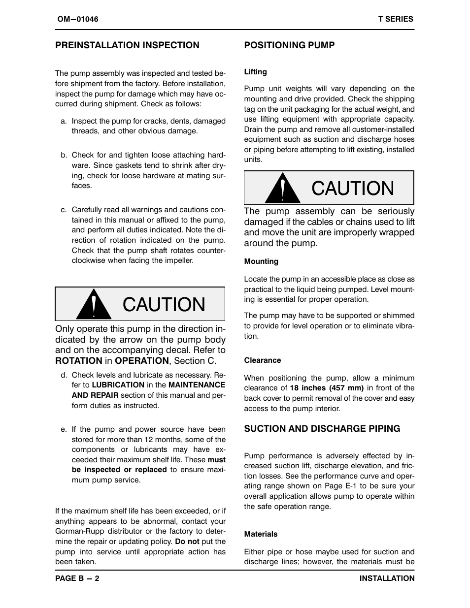 Gorman-Rupp Pumps T6A3-B /F,/FM User Manual | Page 9 / 39