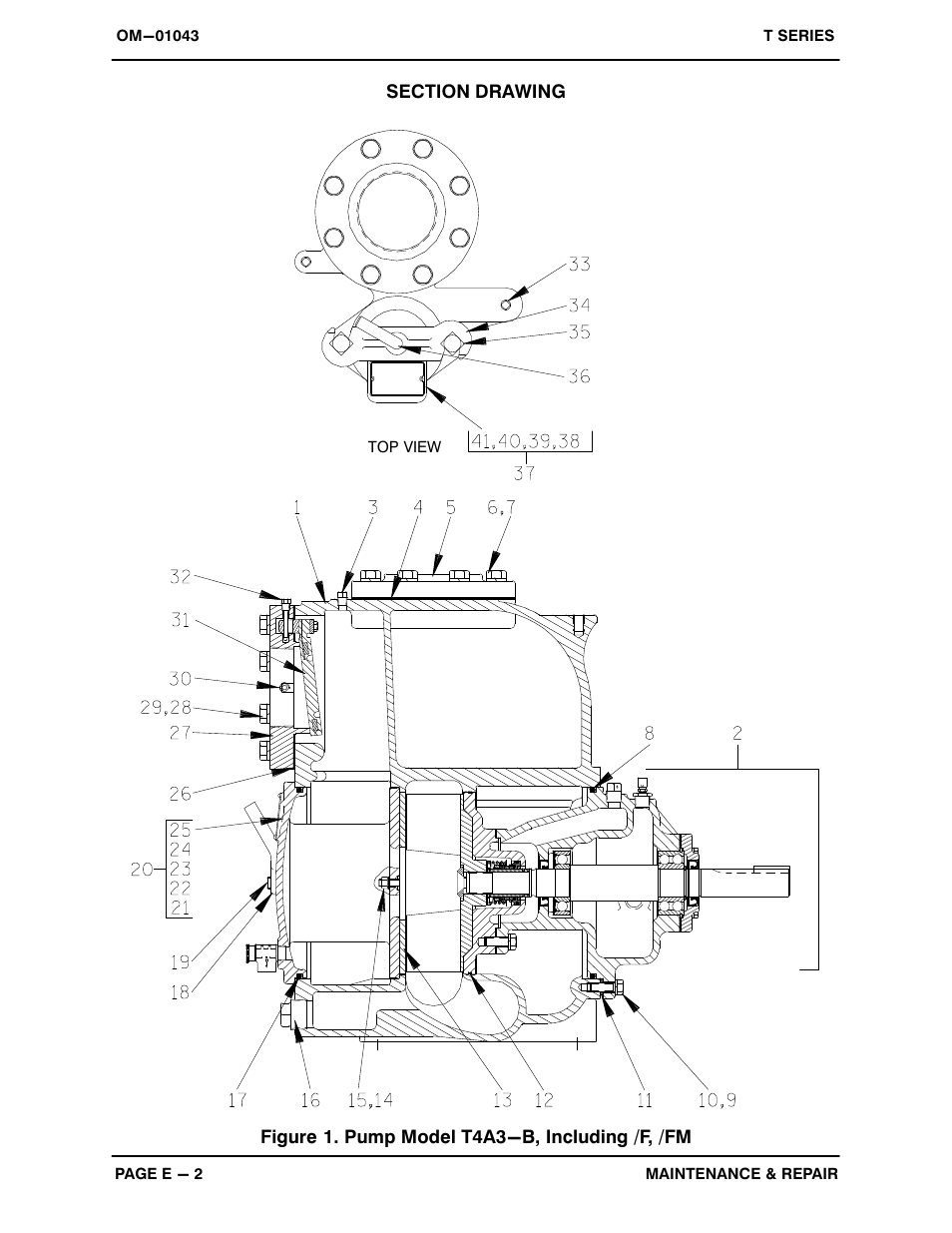 Figure 1. pump model t4a3-b, including /f, /fm | Gorman-Rupp Pumps T4A3-B /F,/FM User Manual | Page 25 / 39