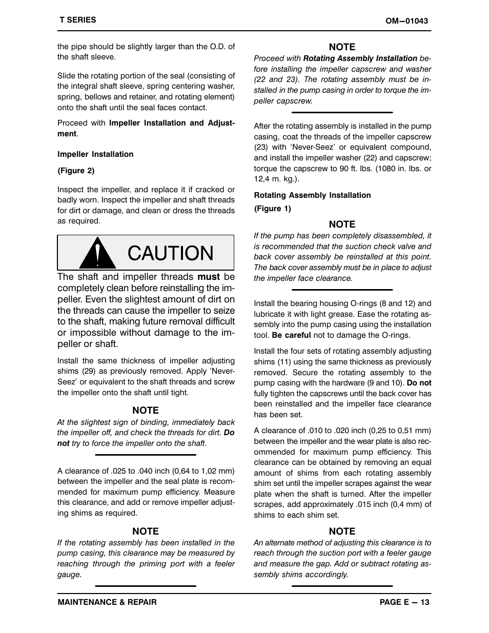 Gorman-Rupp Pumps T4A3-B /F,/FM User Manual | Page 36 / 39