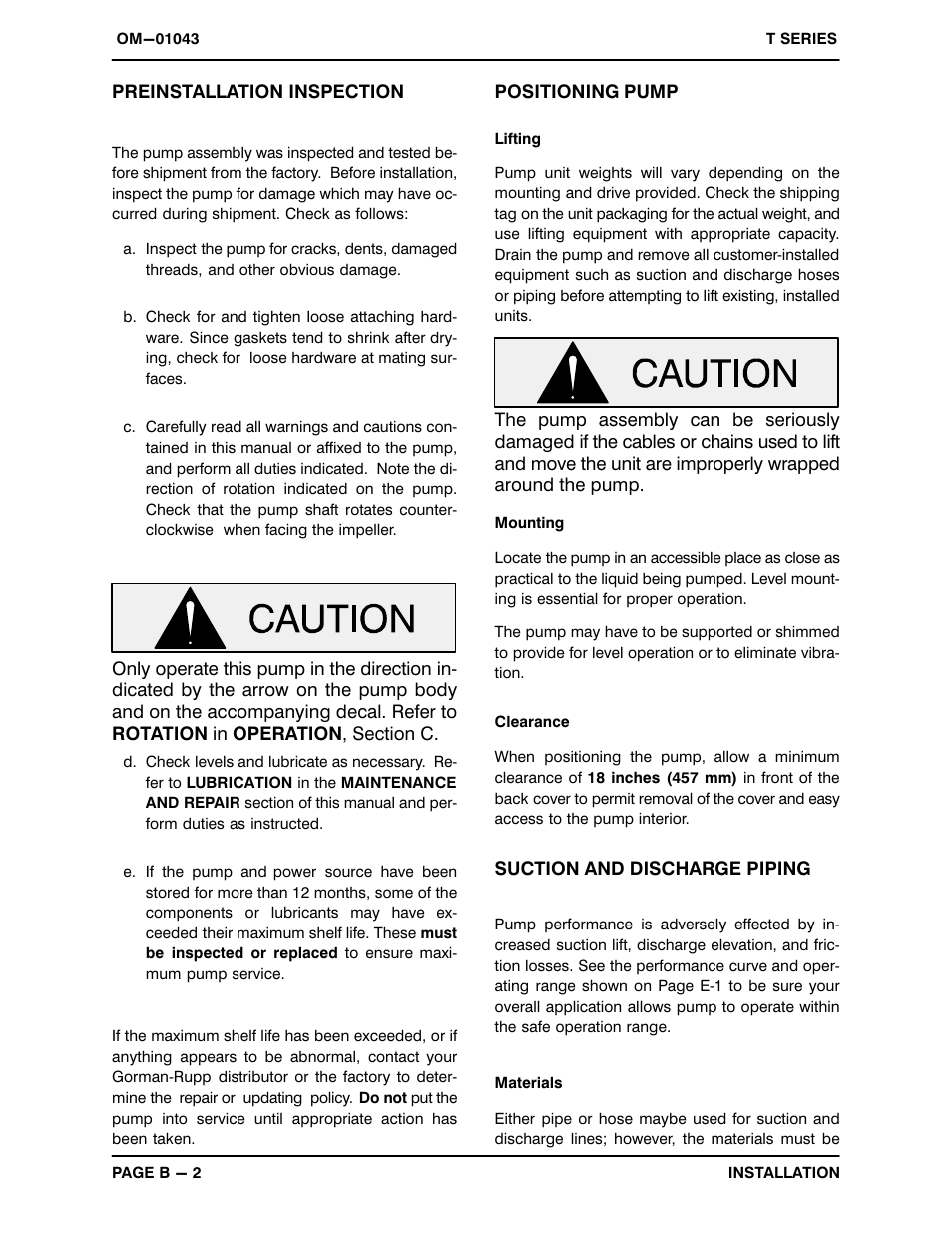 Gorman-Rupp Pumps T4A3-B /F,/FM User Manual | Page 9 / 39