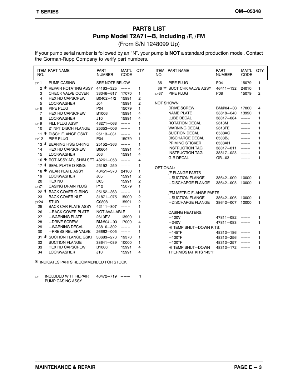 Gorman-Rupp Pumps T2A71-B /F,/FM User Manual | Page 26 / 39