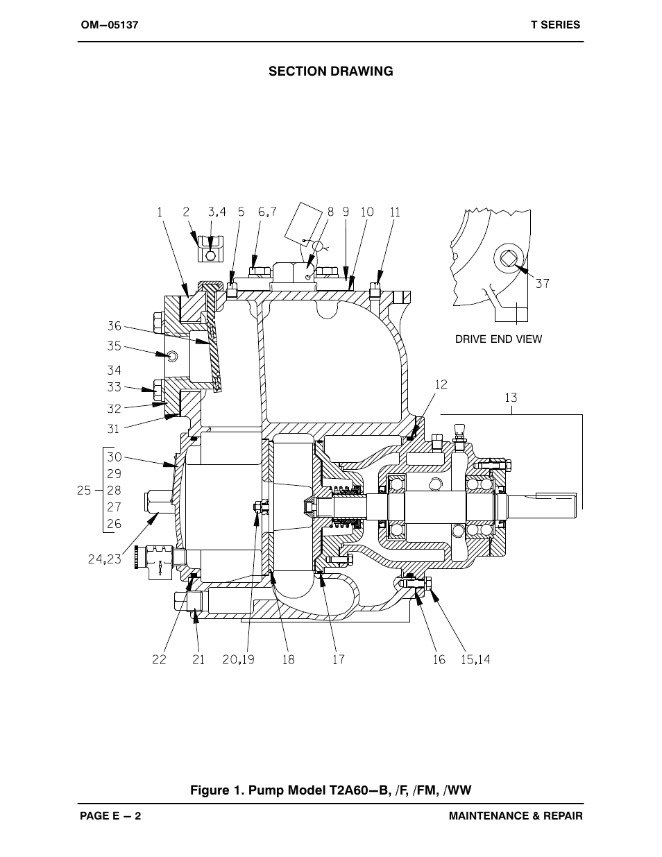 Figure 1. pump model t2a60-b, /f, /fm, /ww | Gorman-Rupp Pumps T2A60-B /F,/FM User Manual | Page 25 / 39