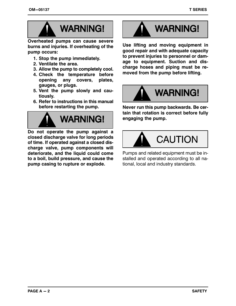 Gorman-Rupp Pumps T2A60-B /F,/FM User Manual | Page 7 / 39