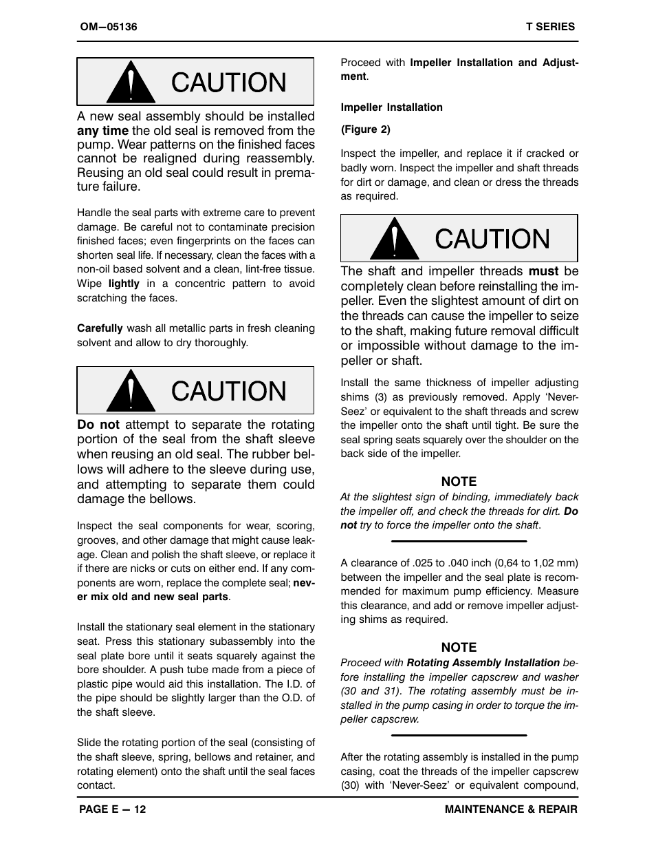 Gorman-Rupp Pumps T2A3-B /F,/FM,/WW User Manual | Page 35 / 38