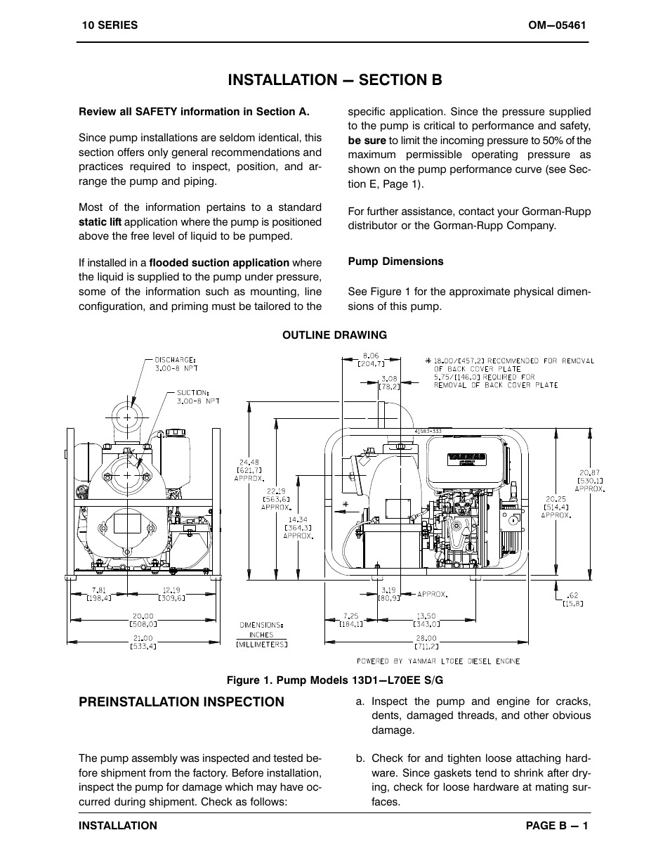 Installation - section b | Gorman-Rupp Pumps 13D1-L70EE S/G 1264232 and up User Manual | Page 8 / 28