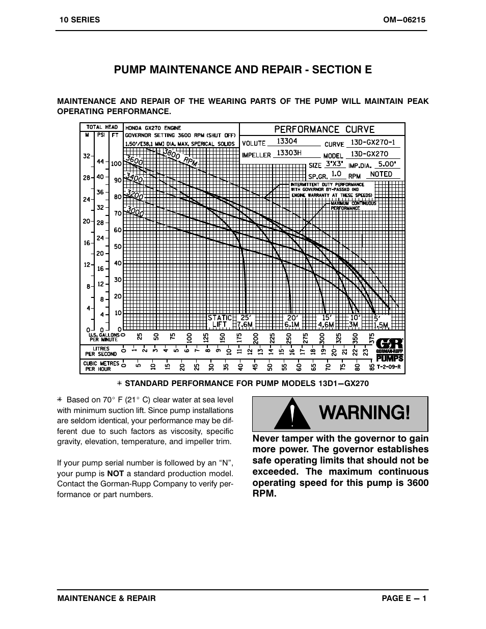 Gorman-Rupp Pumps 13D1-GX270 1421809 and up User Manual | Page 19 / 29