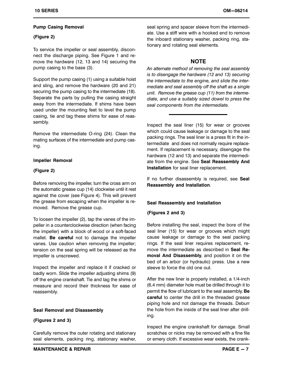 Gorman-Rupp Pumps 13D-GX270 1421807 and up User Manual | Page 25 / 29