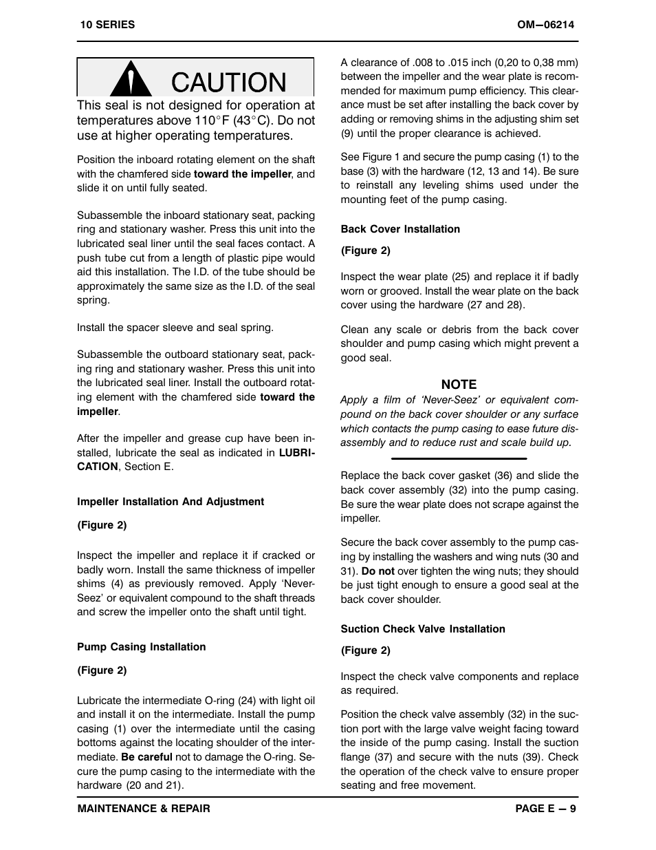 Gorman-Rupp Pumps 13D-GX270 1421807 and up User Manual | Page 27 / 29